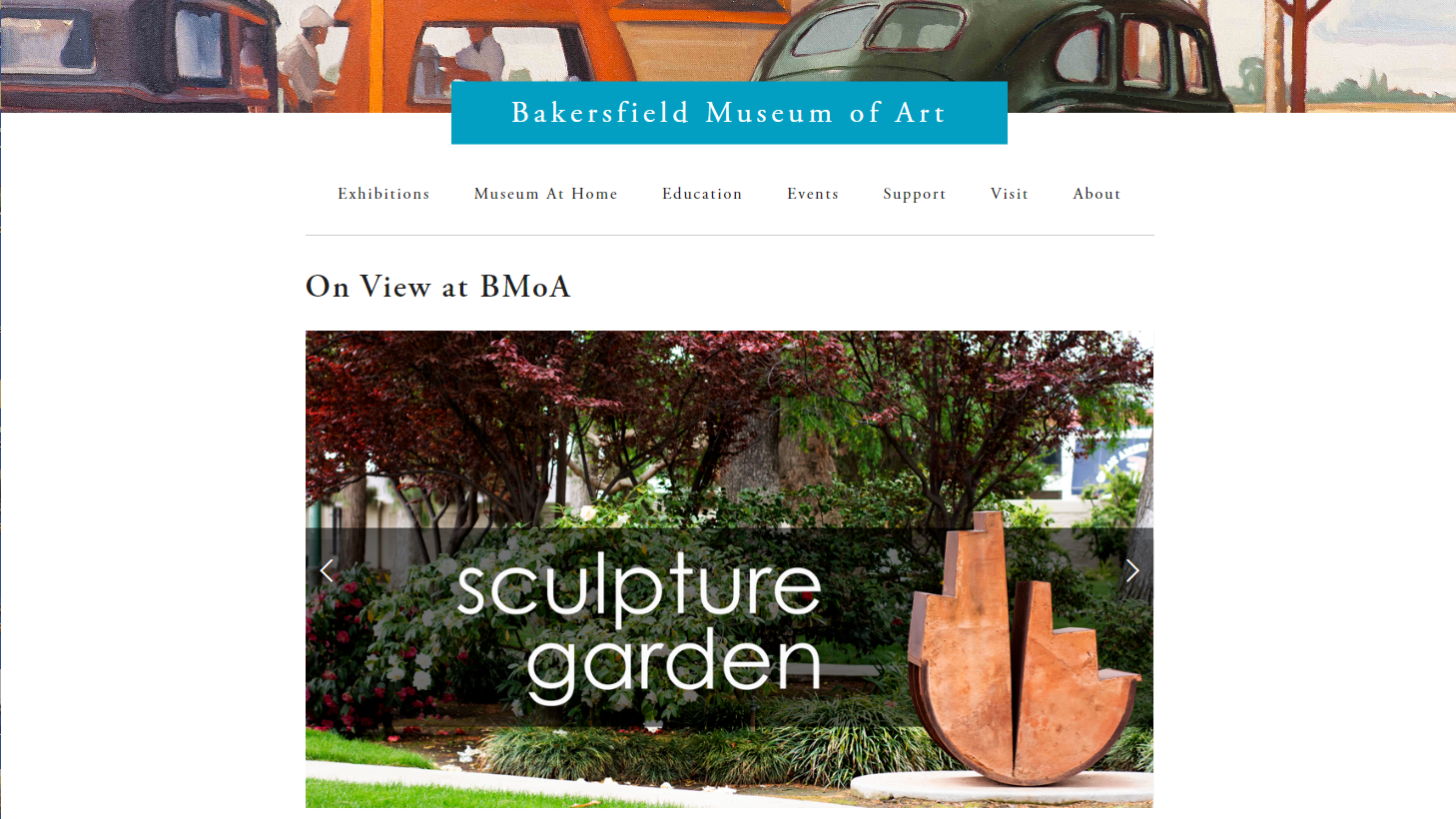Preview of Bakersfield Museum of Art Website